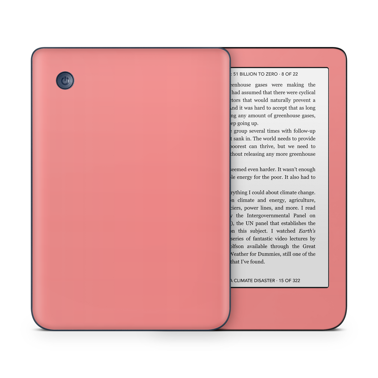 Light Coral Kobo eReader Skin