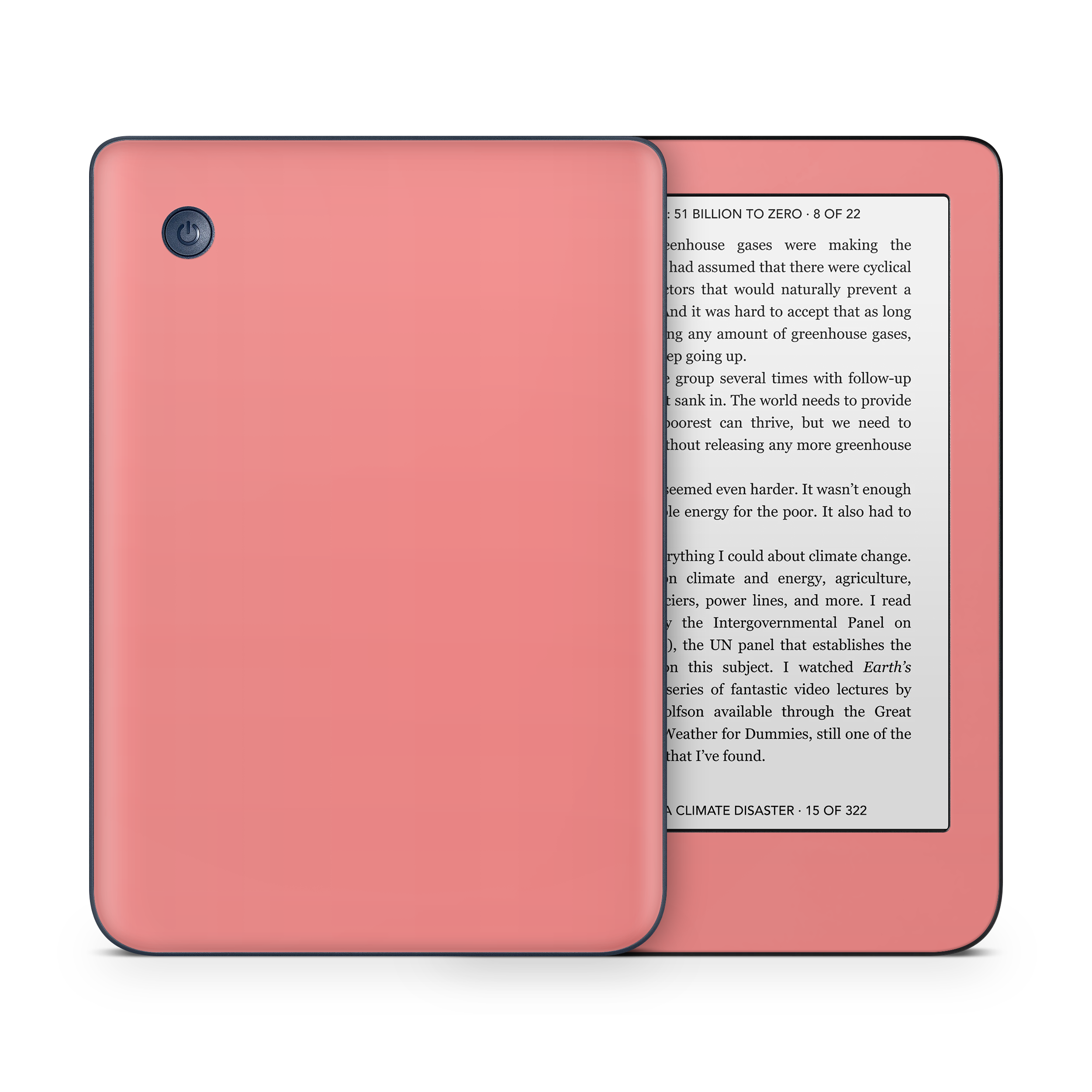Light Coral Kobo eReader Skin