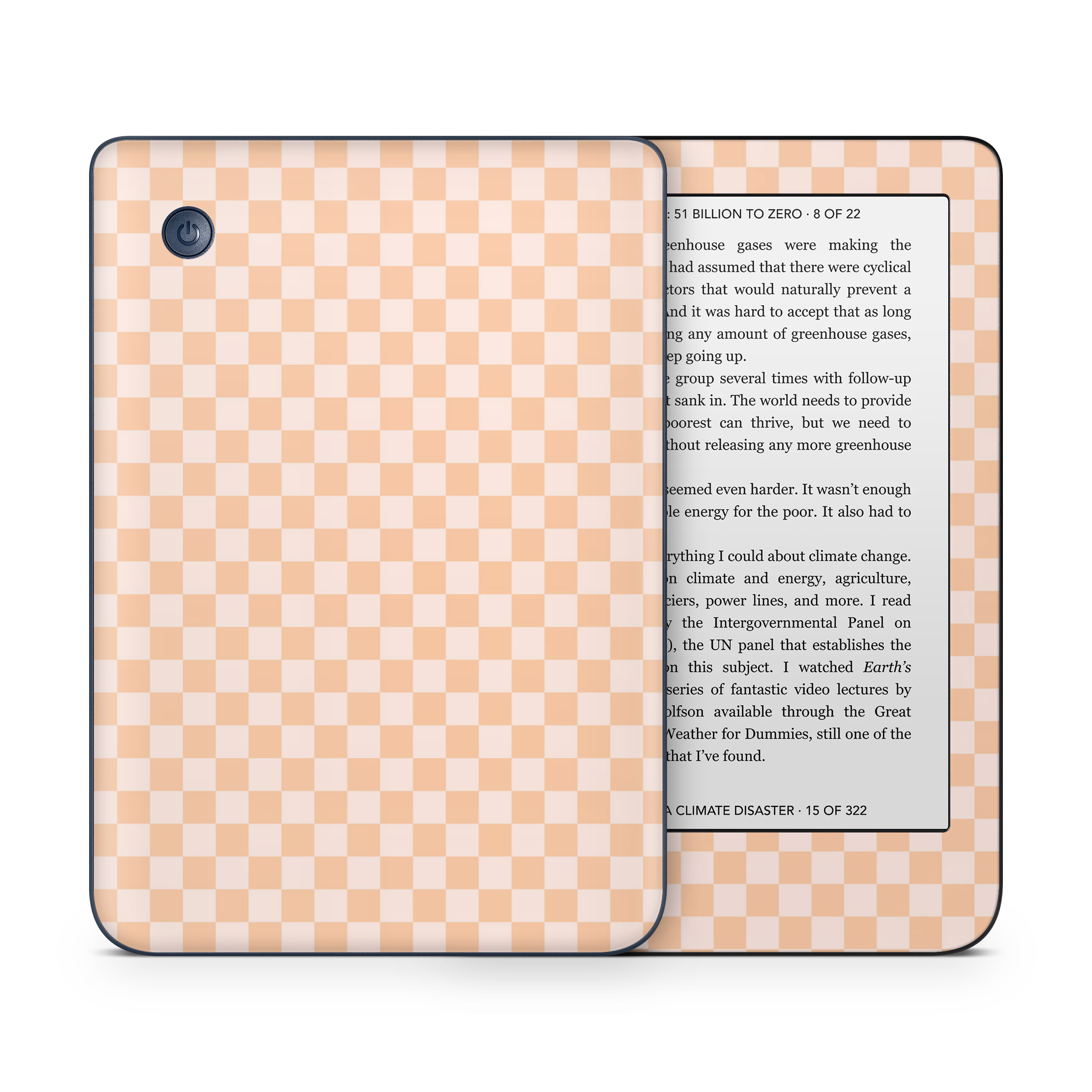 Checkered Cream Kobo Skin
