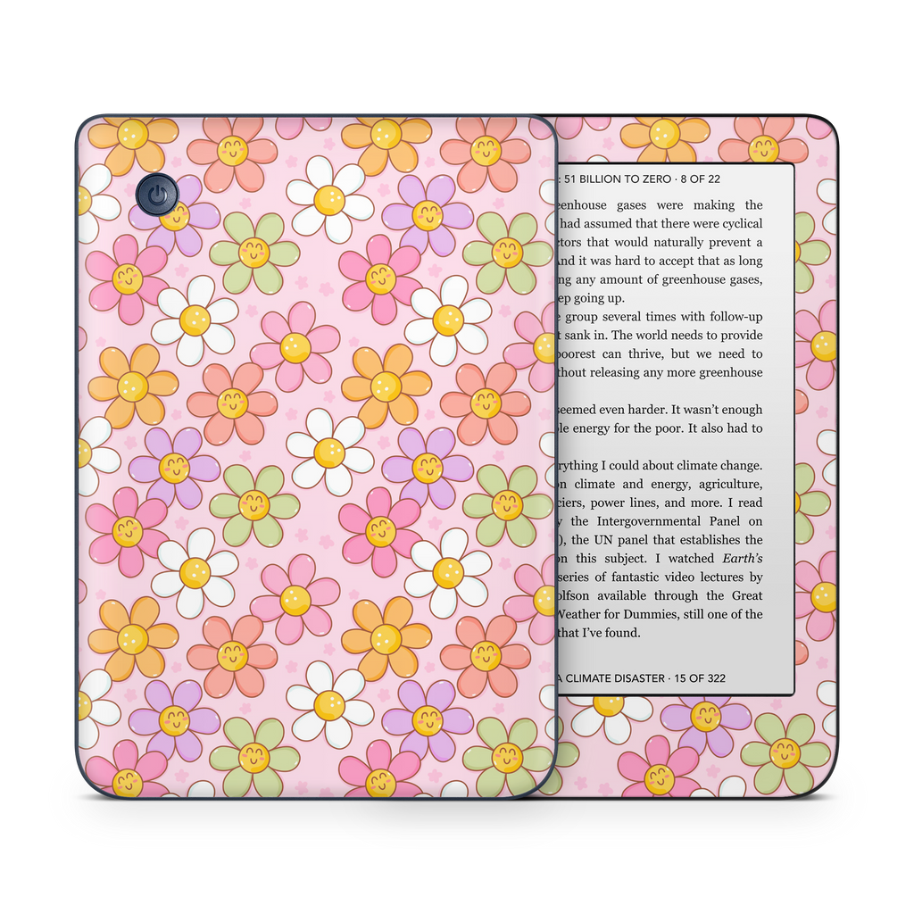 Smiley Flowers Kobo Skin