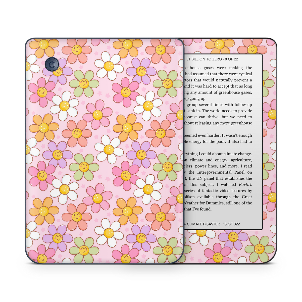 Smiley Flowers Kobo Skin