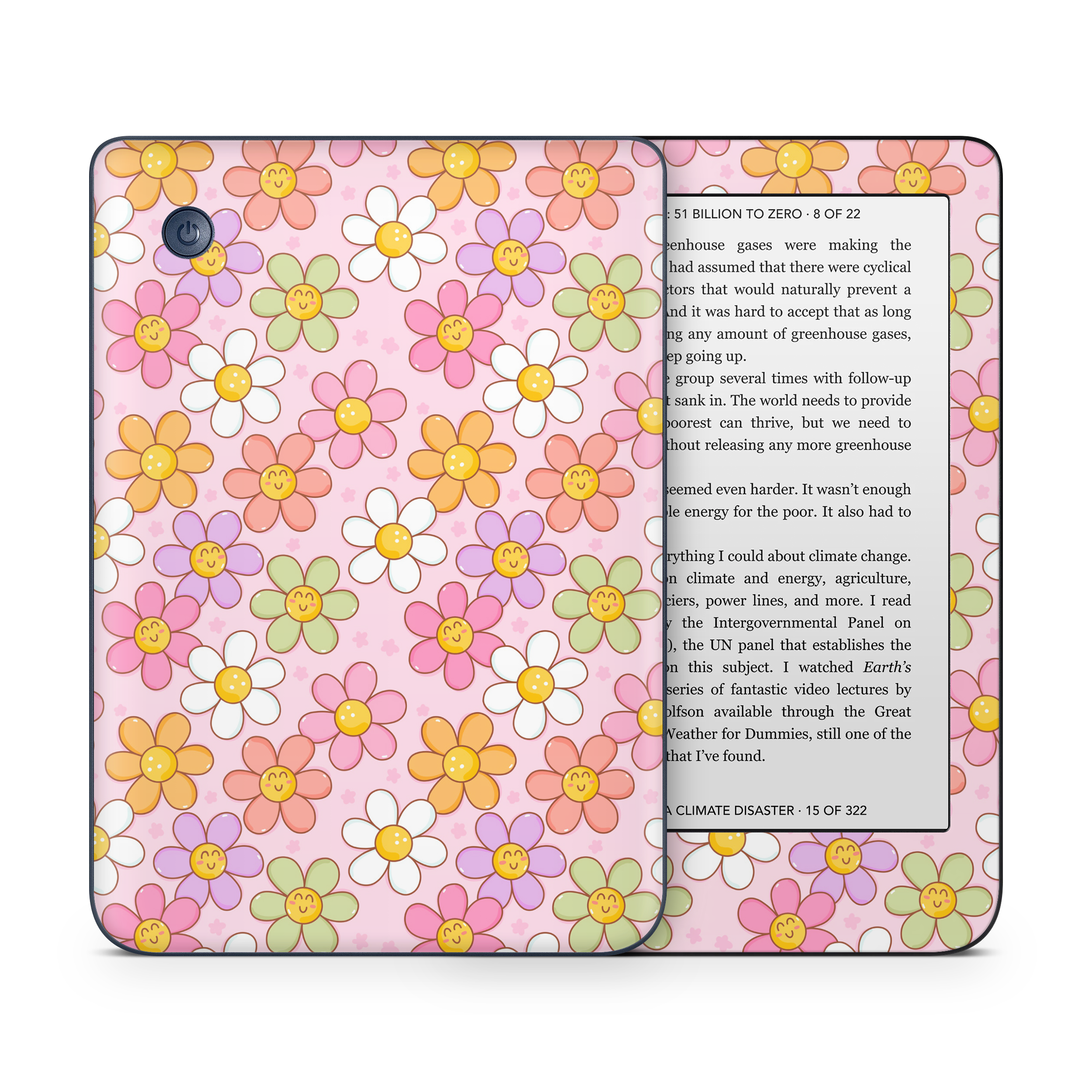 Smiley Flowers Kobo Skin