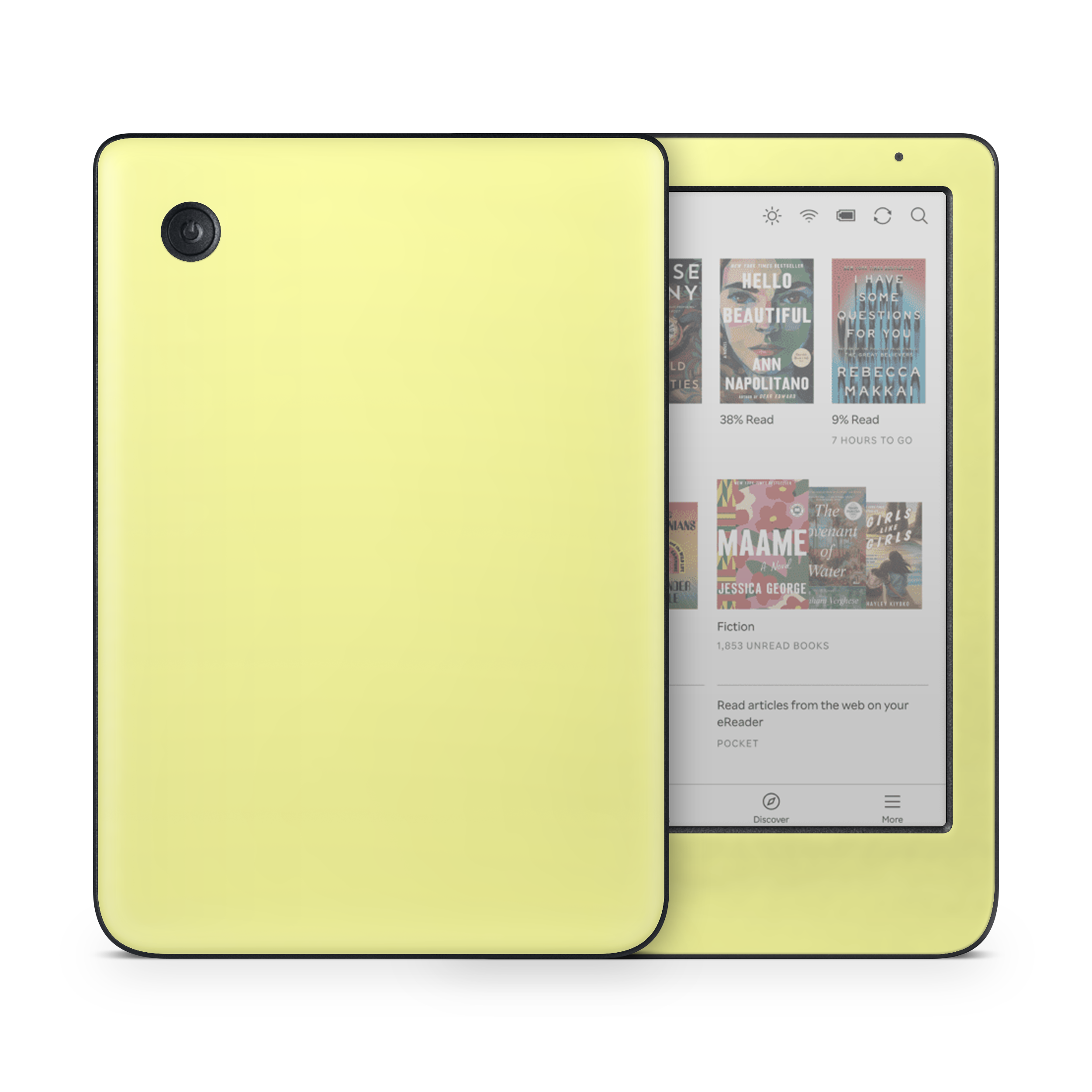 Pale Yellow Kobo eReader Skin