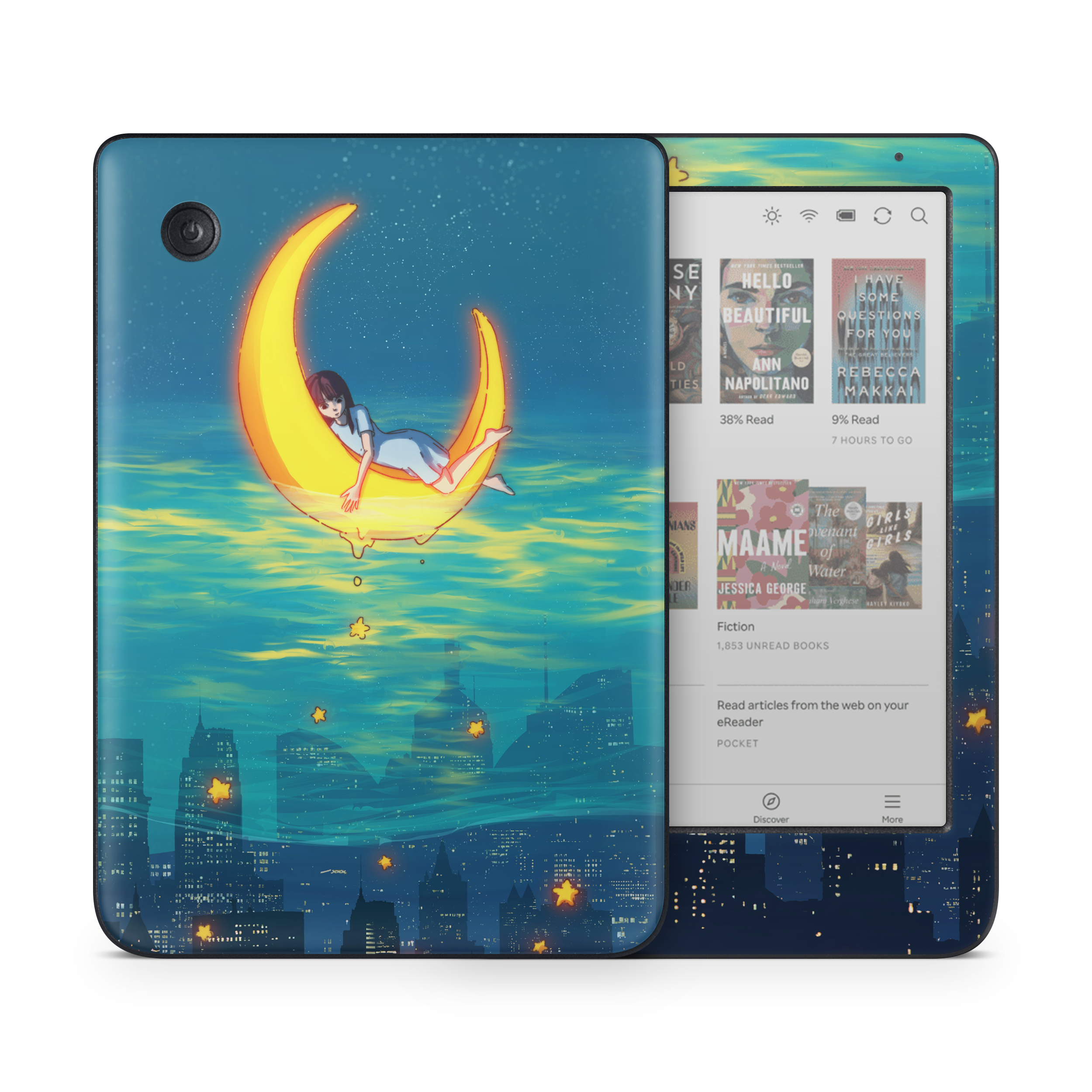 Girl on the Moon Kobo Skin