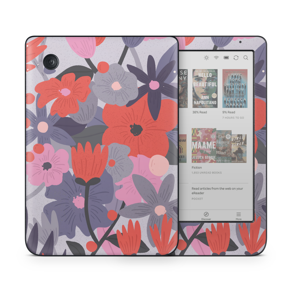 Purple Floral Kobo Skin