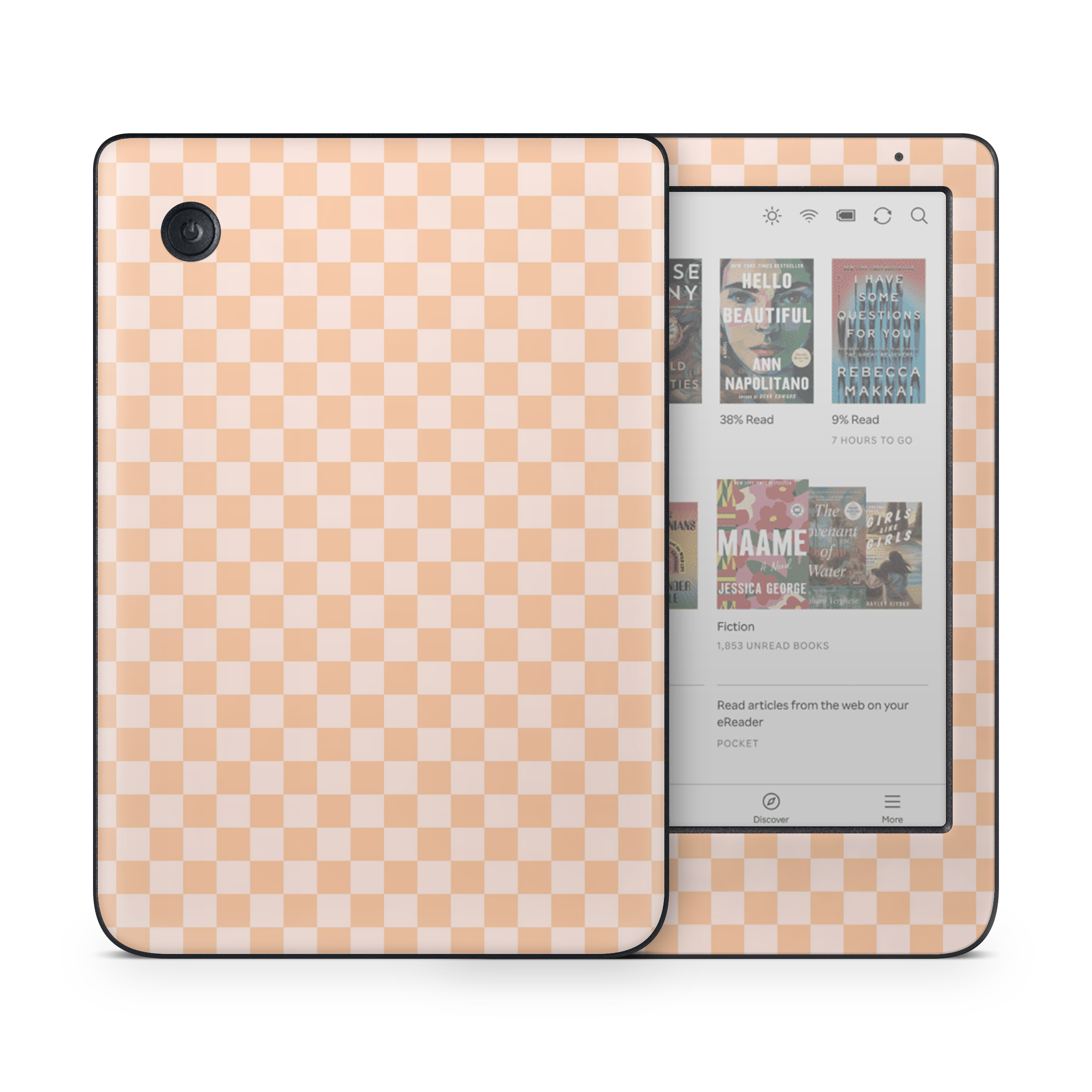 Checkered Cream Kobo Skin
