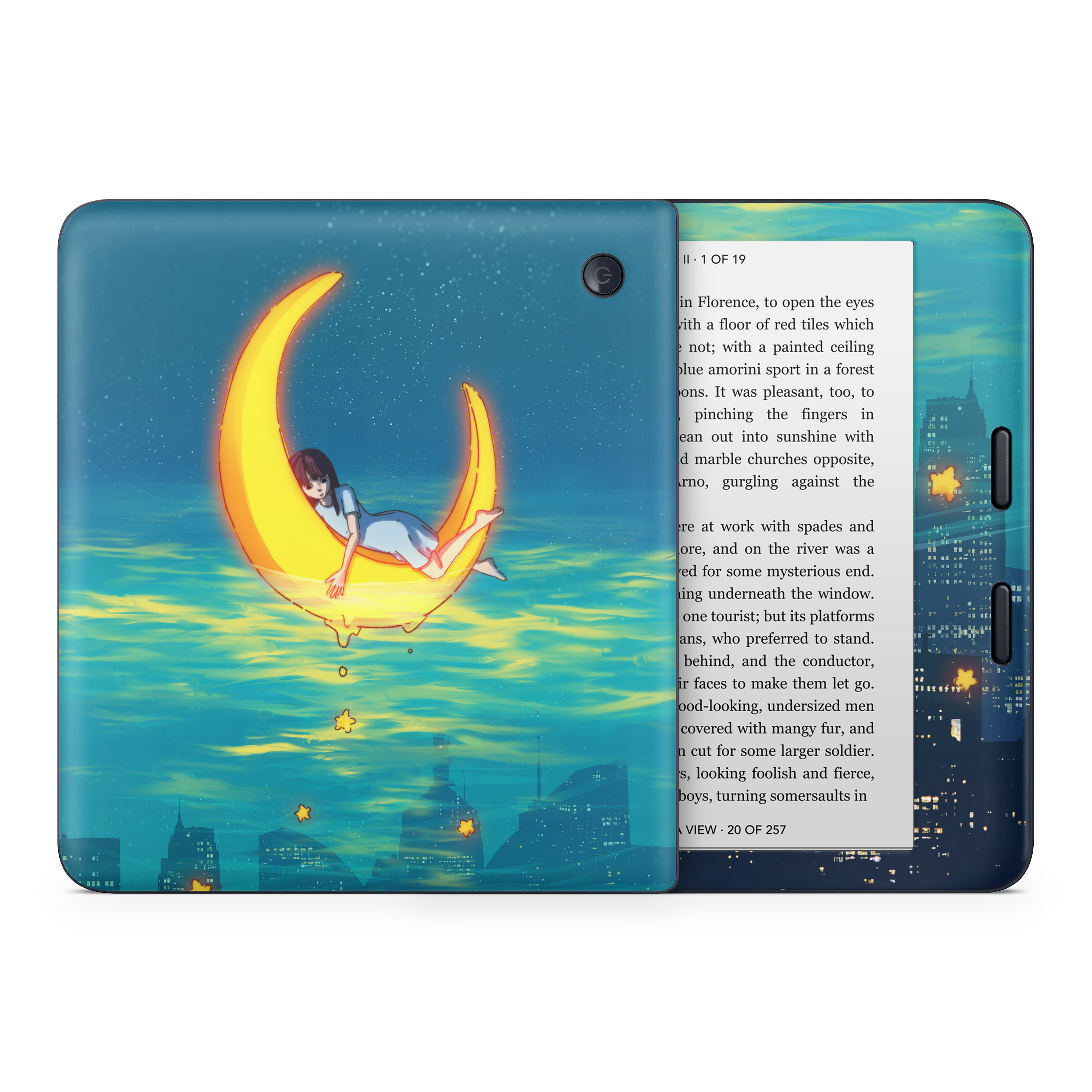 Girl on the Moon Kobo Skin
