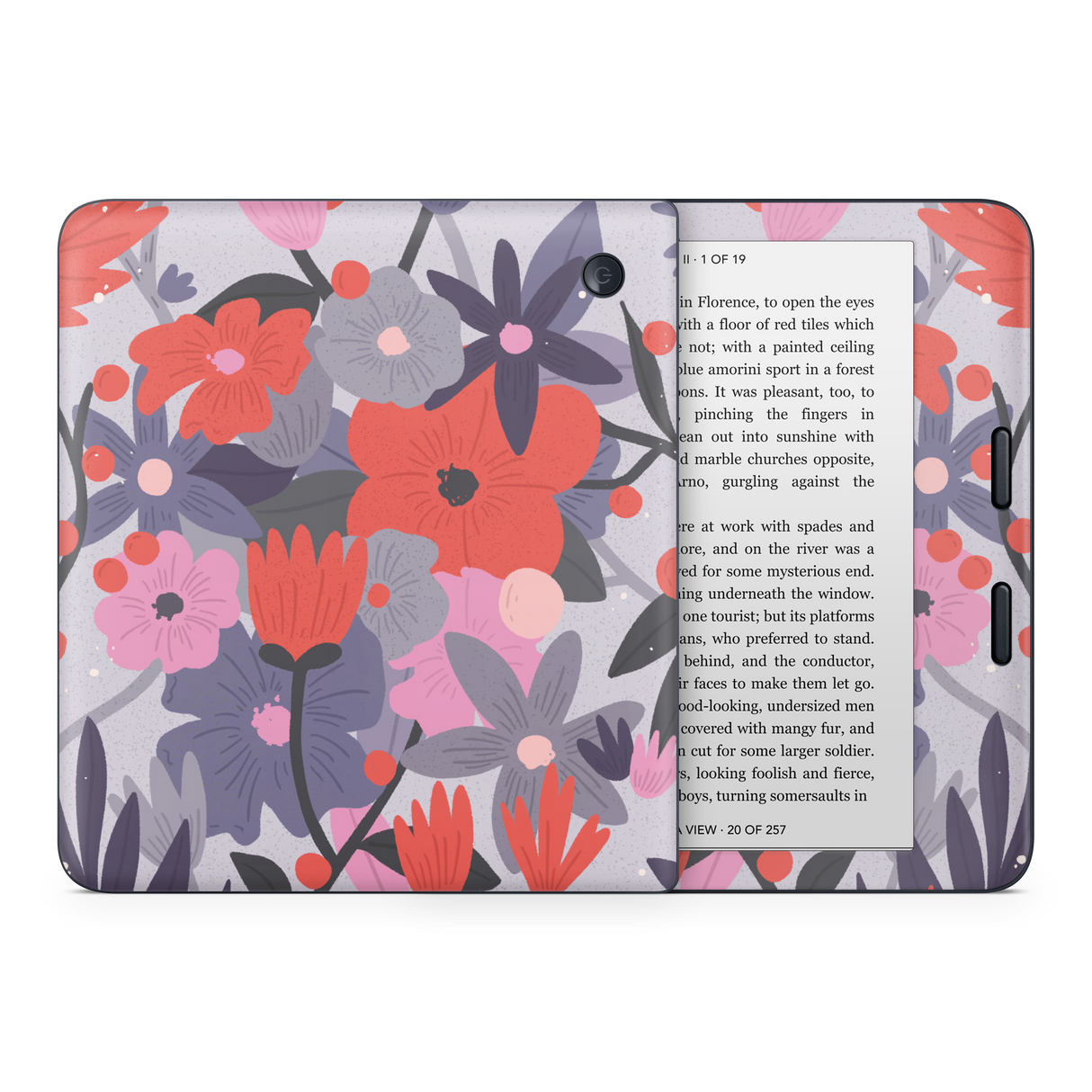 Purple Floral Kobo Skin