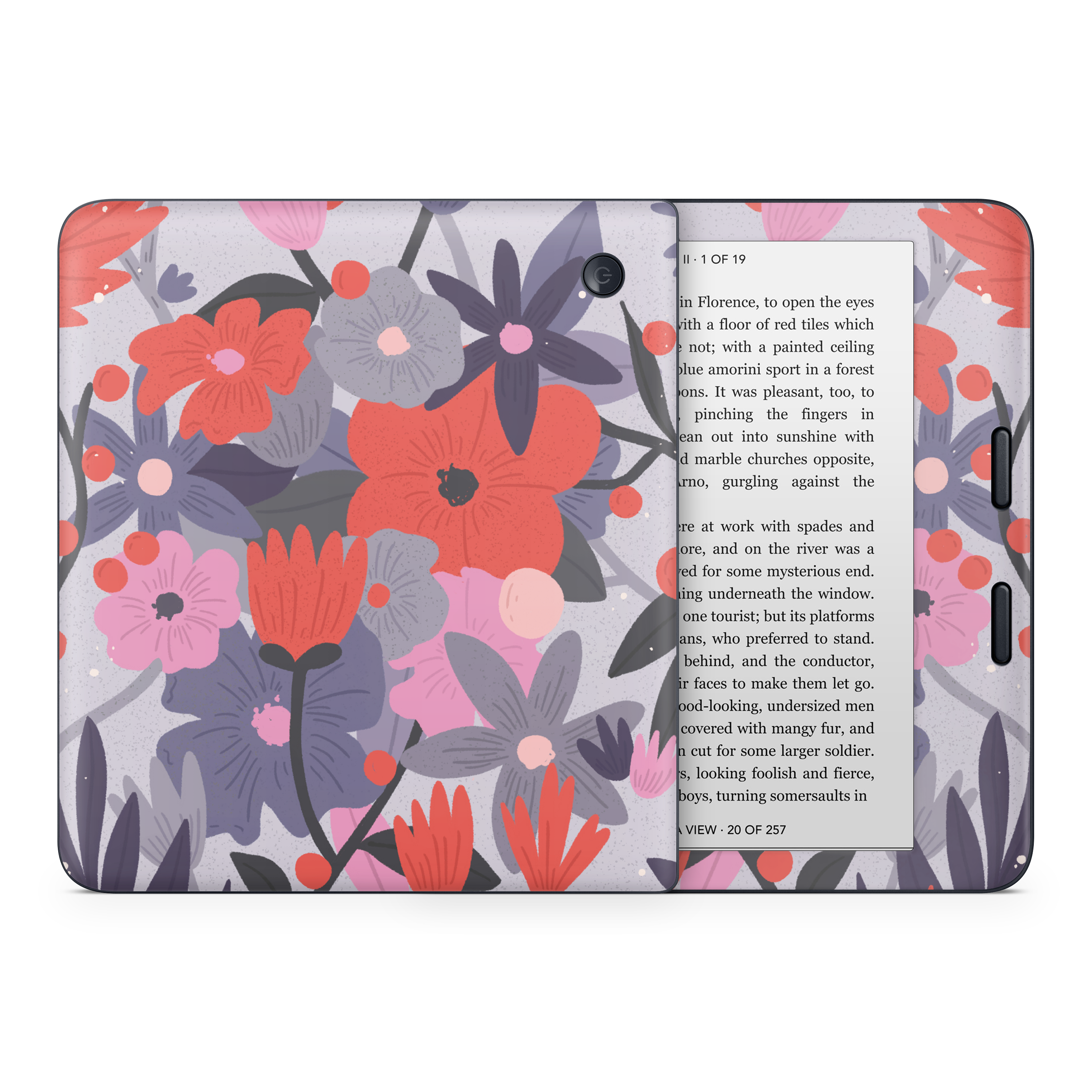 Purple Floral Kobo Skin