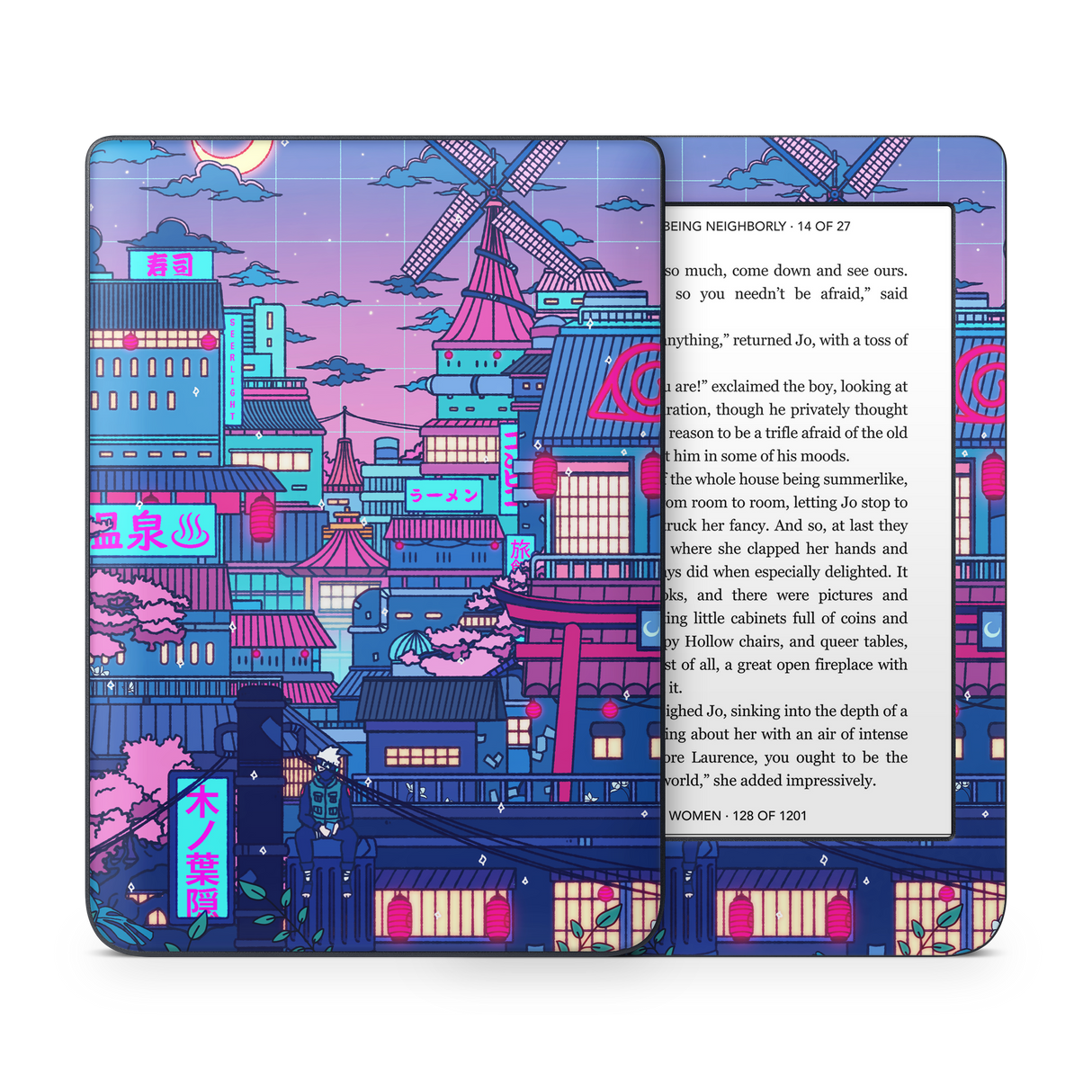 Cyberpunk Village Kobo Skin