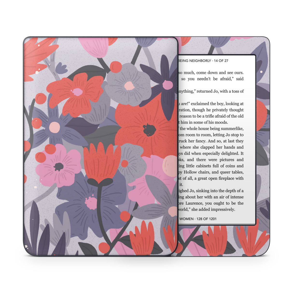 Purple Floral Kobo Skin