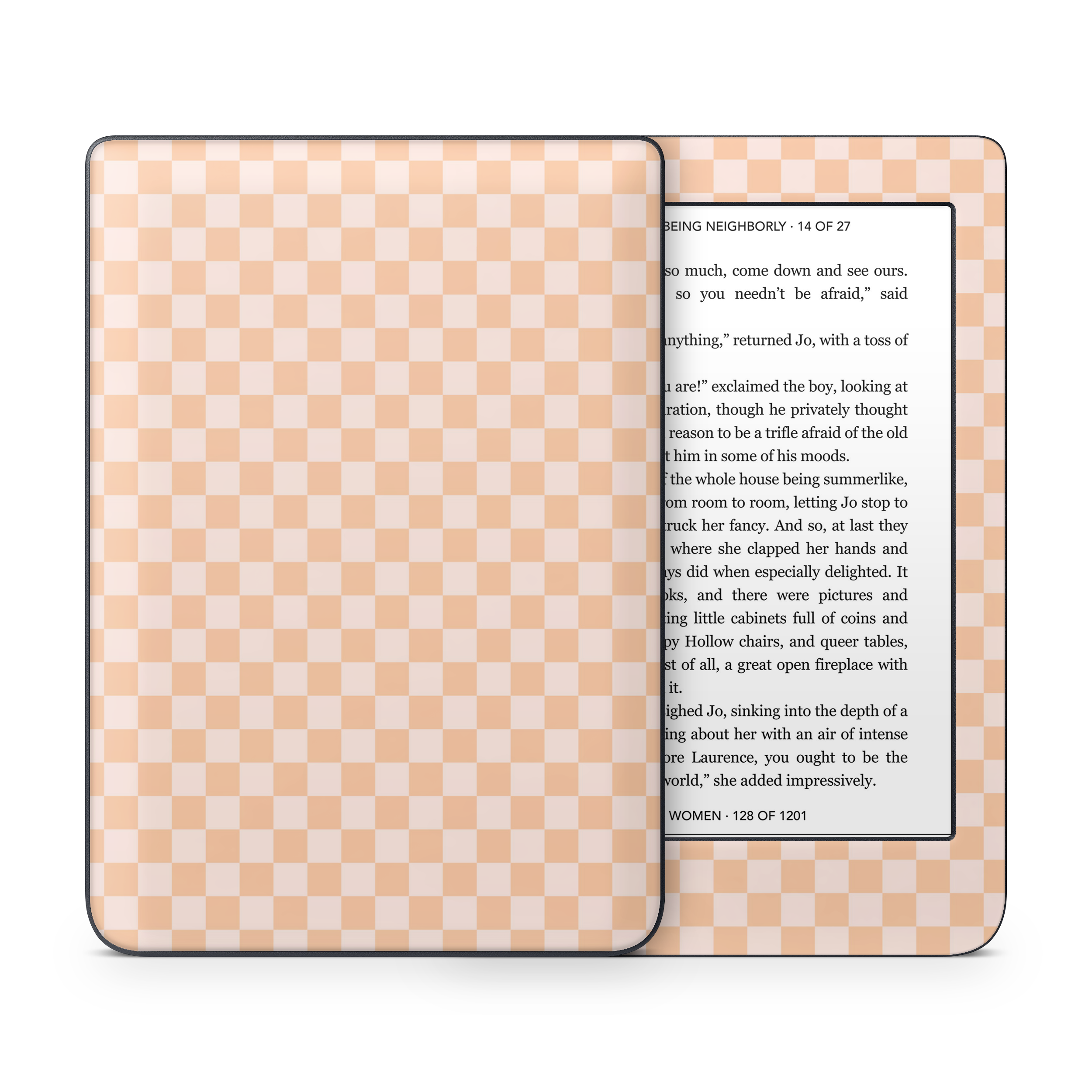 Checkered Cream Kobo Skin
