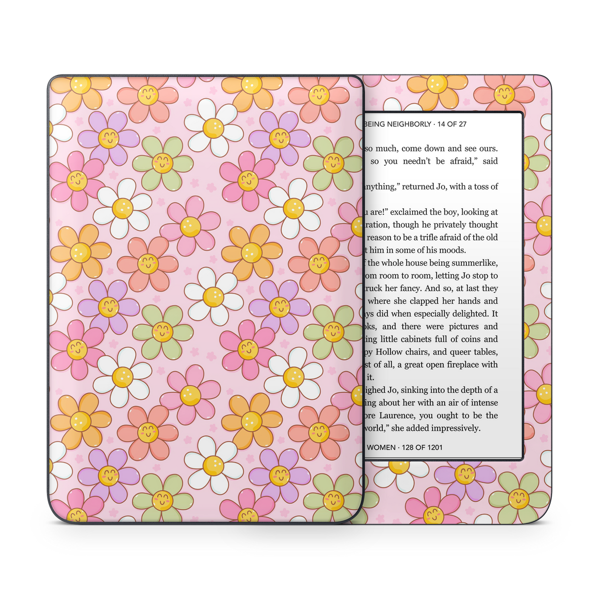 Smiley Flowers Kobo Skin