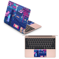 Apple MacBook Cyberpunk Village Skin