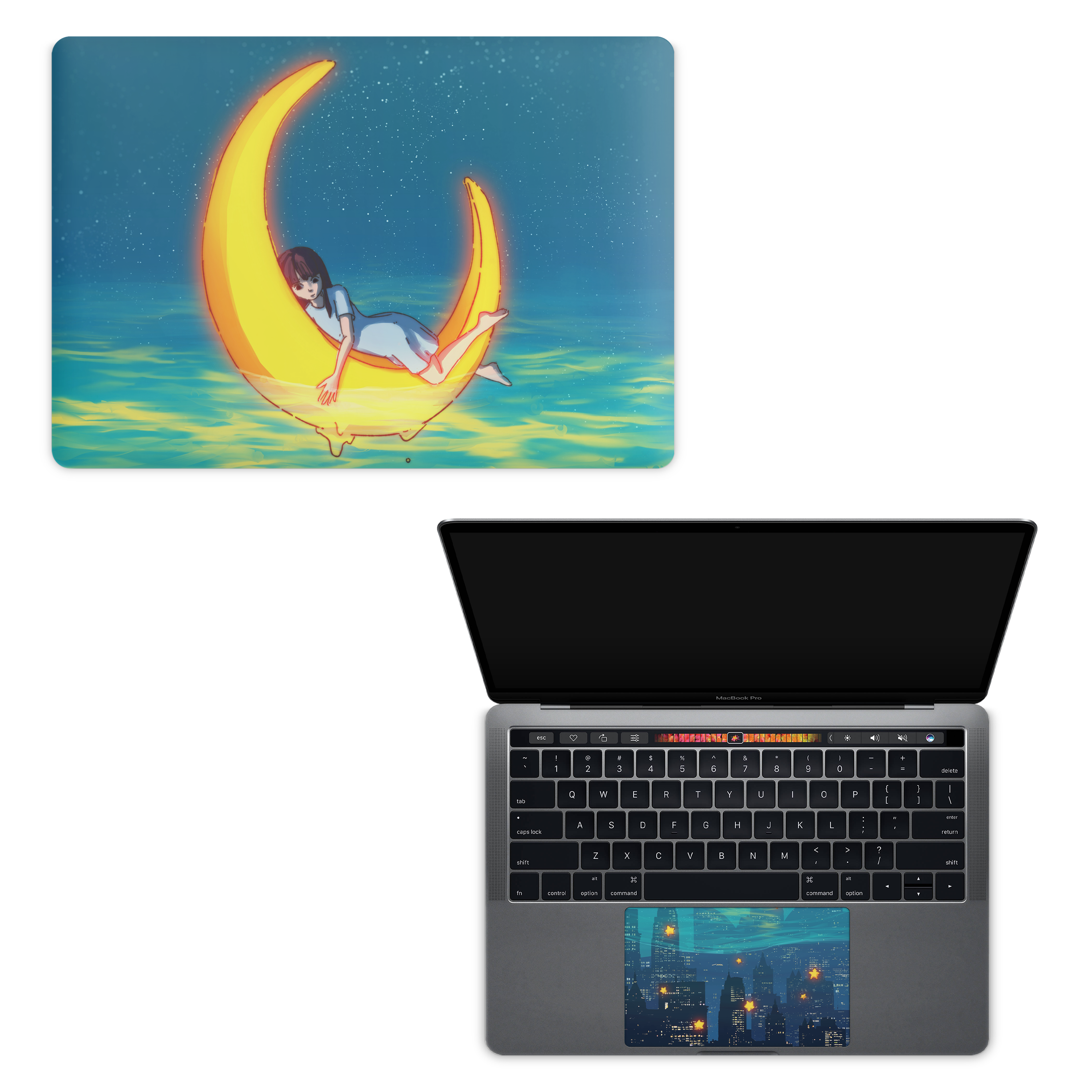 Apple MacBook Girl on the Moon Skin