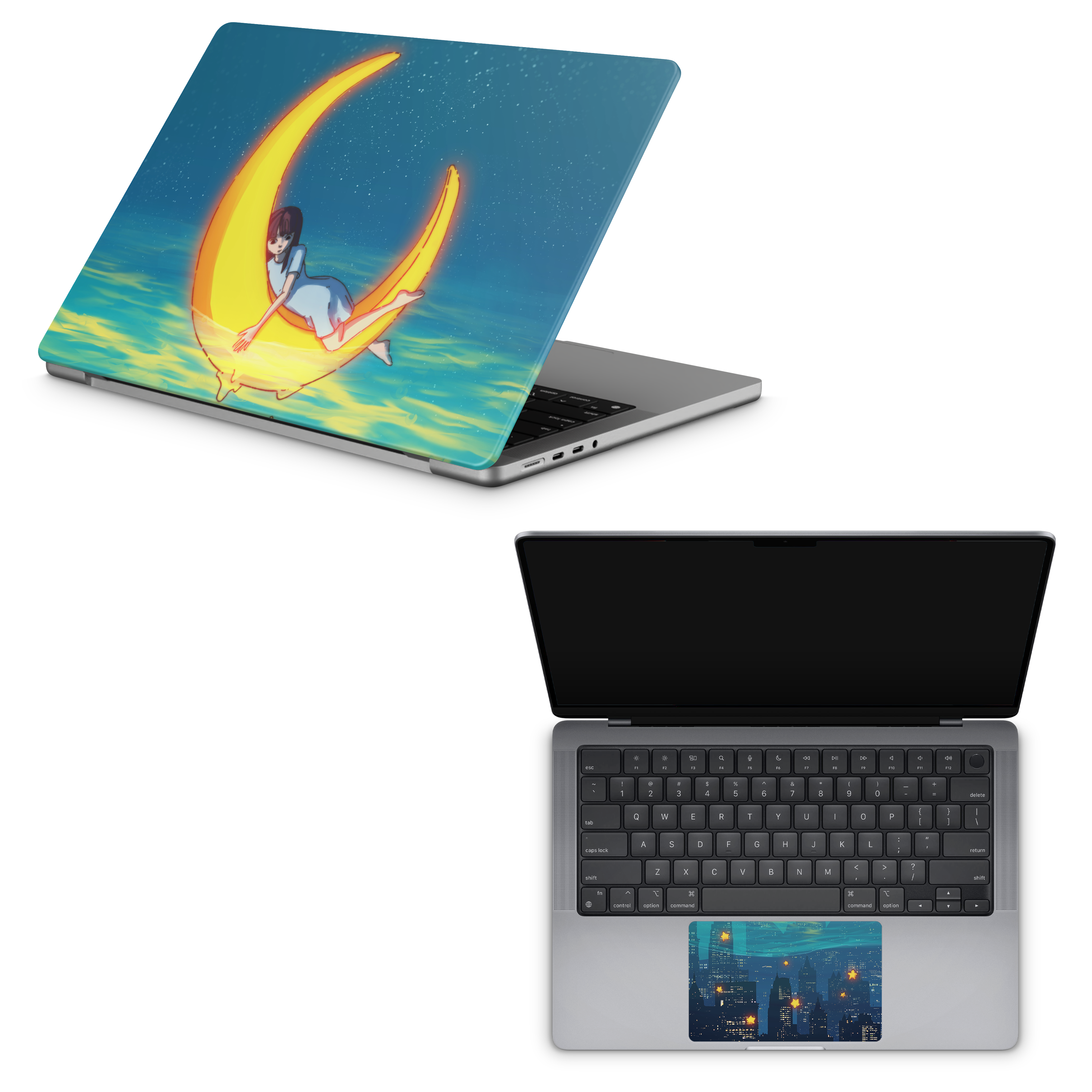 Apple MacBook Girl on the Moon Skin