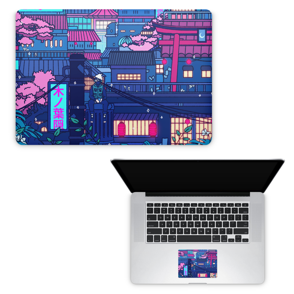 Apple MacBook Cyberpunk Village Skin