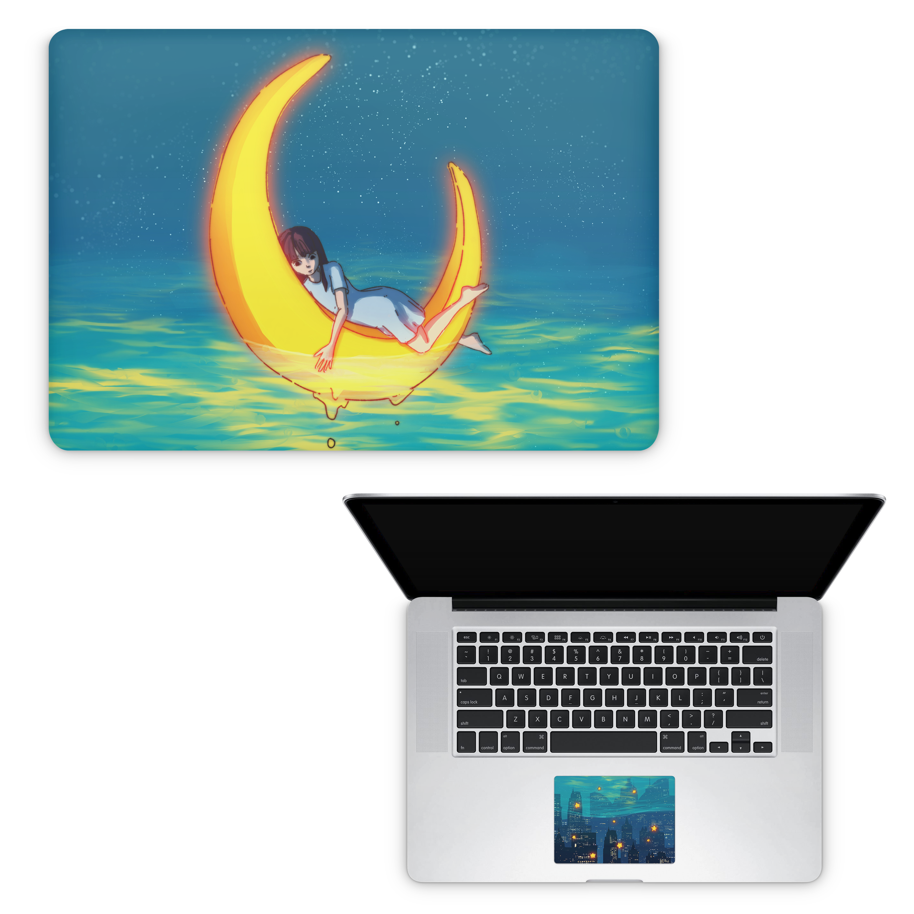 Apple MacBook Girl on the Moon Skin