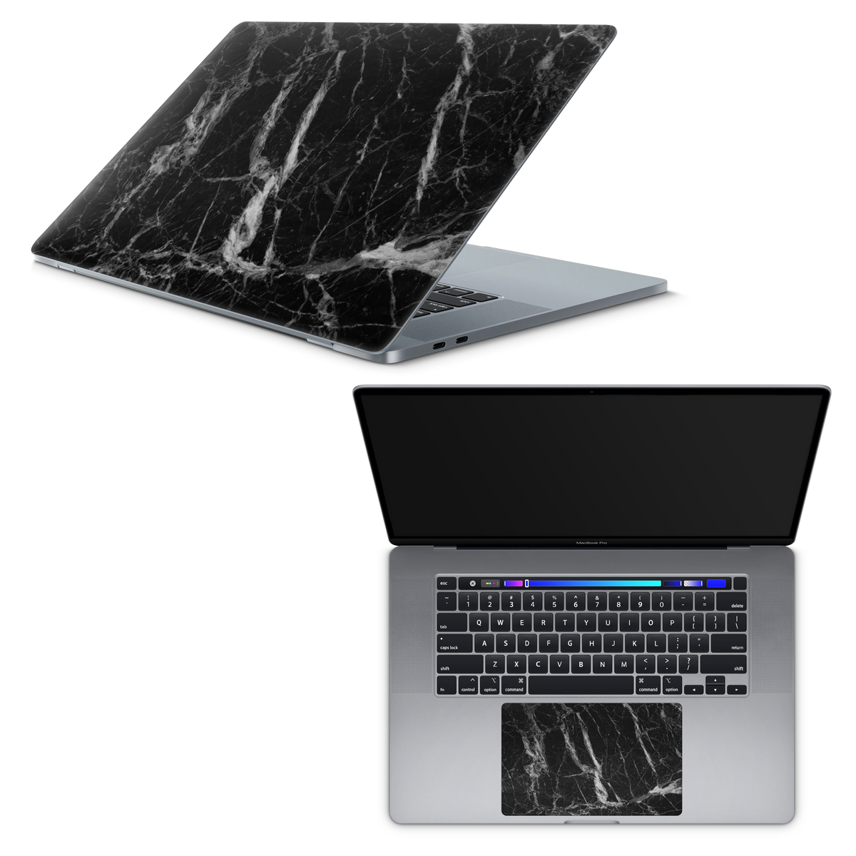 Apple MacBook Skin Pro 16 inch Touch Bar Black Marble