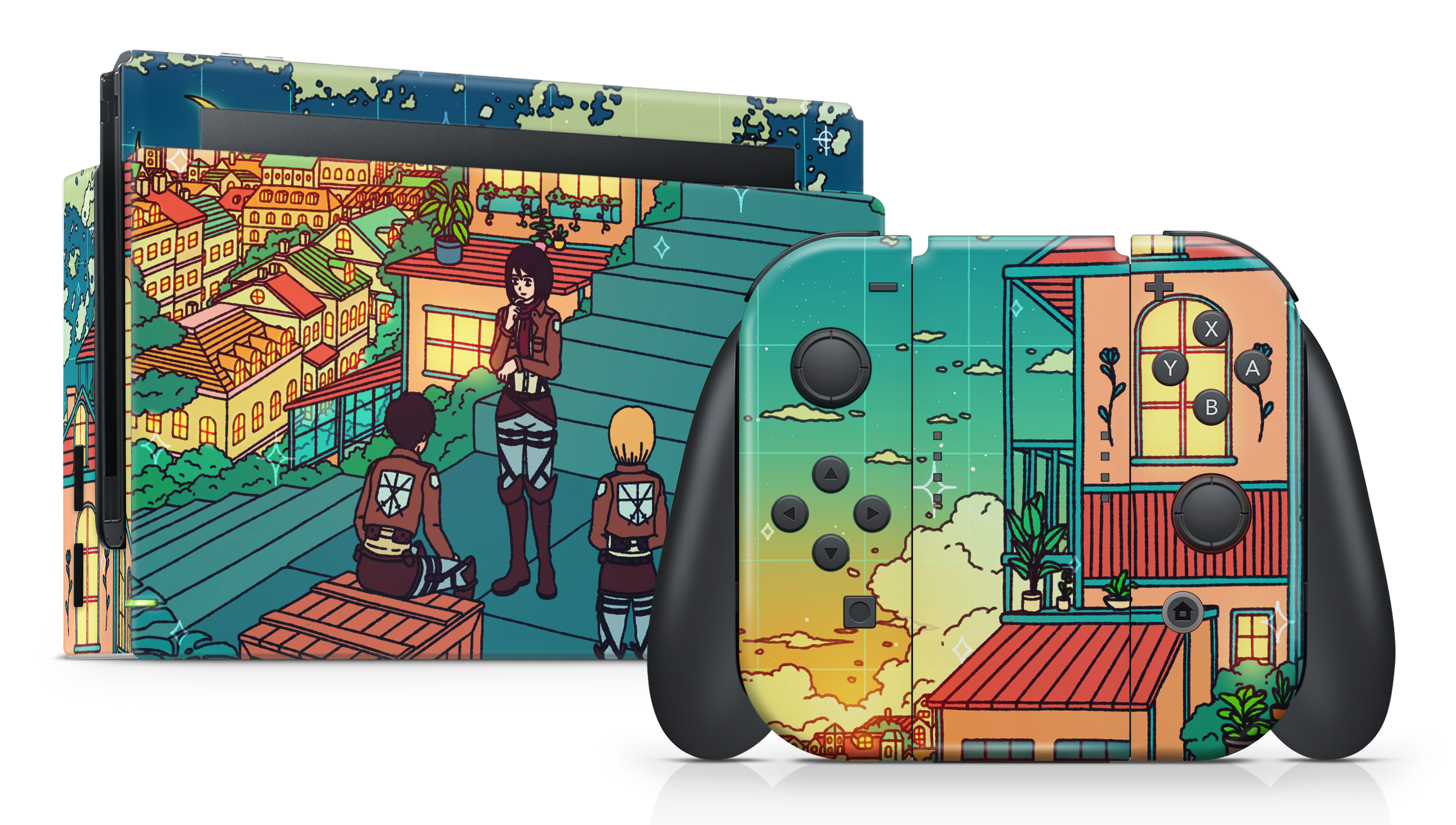 Nintendo Switch 2017 Skin Titan and friends