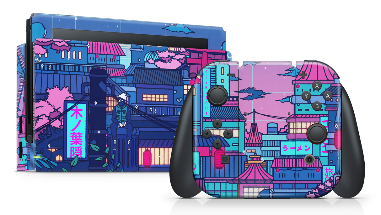 Nintendo Switch 2017 Skin Cyberpunk Village