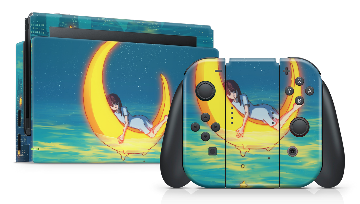 Nintendo Switch 2017 Skin Girl on the Moon