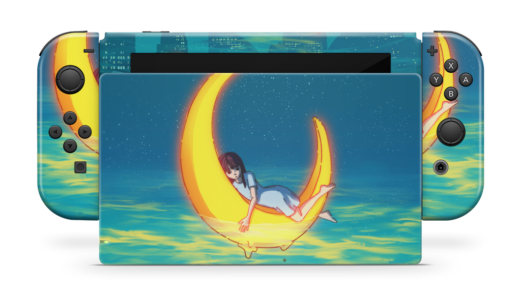 Nintendo Switch 2017 Skin Girl on the Moon