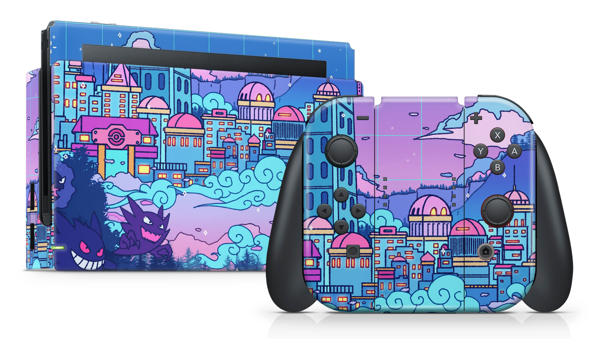 Nintendo Switch 2017 Skin Lavender Town