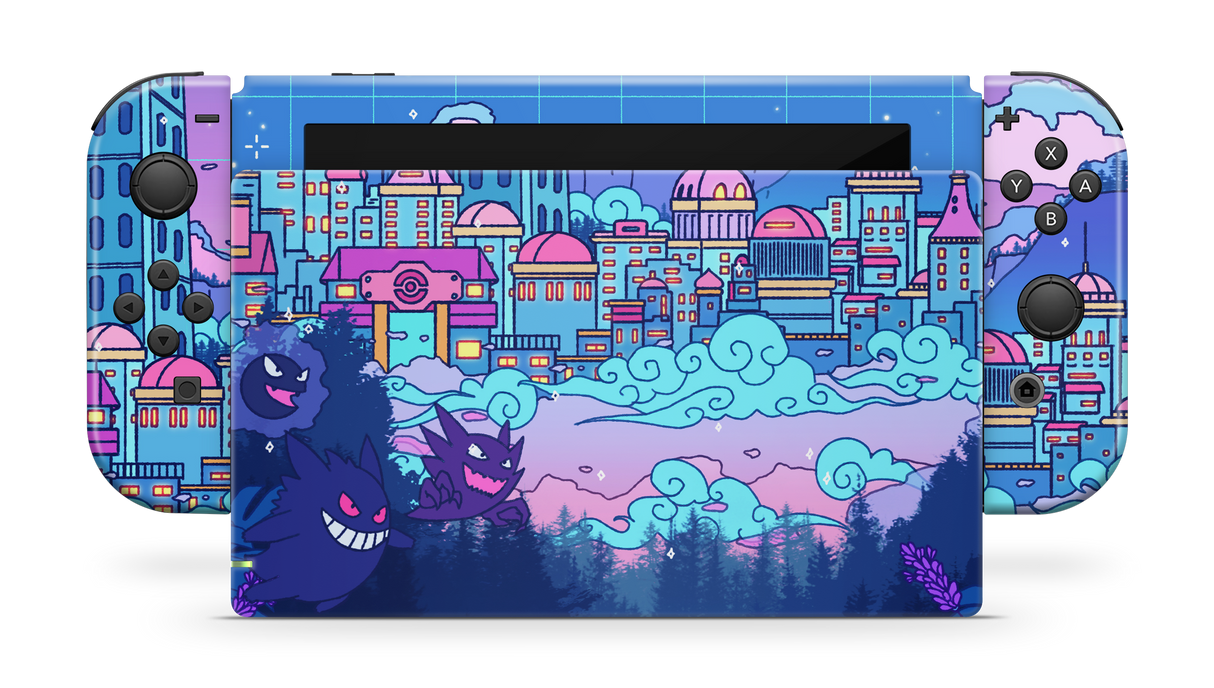 Nintendo Switch 2017 Skin Lavender Town