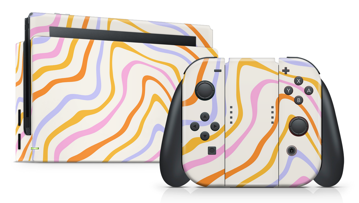 Nintendo Switch 2017 Skin Abstract Rainbow