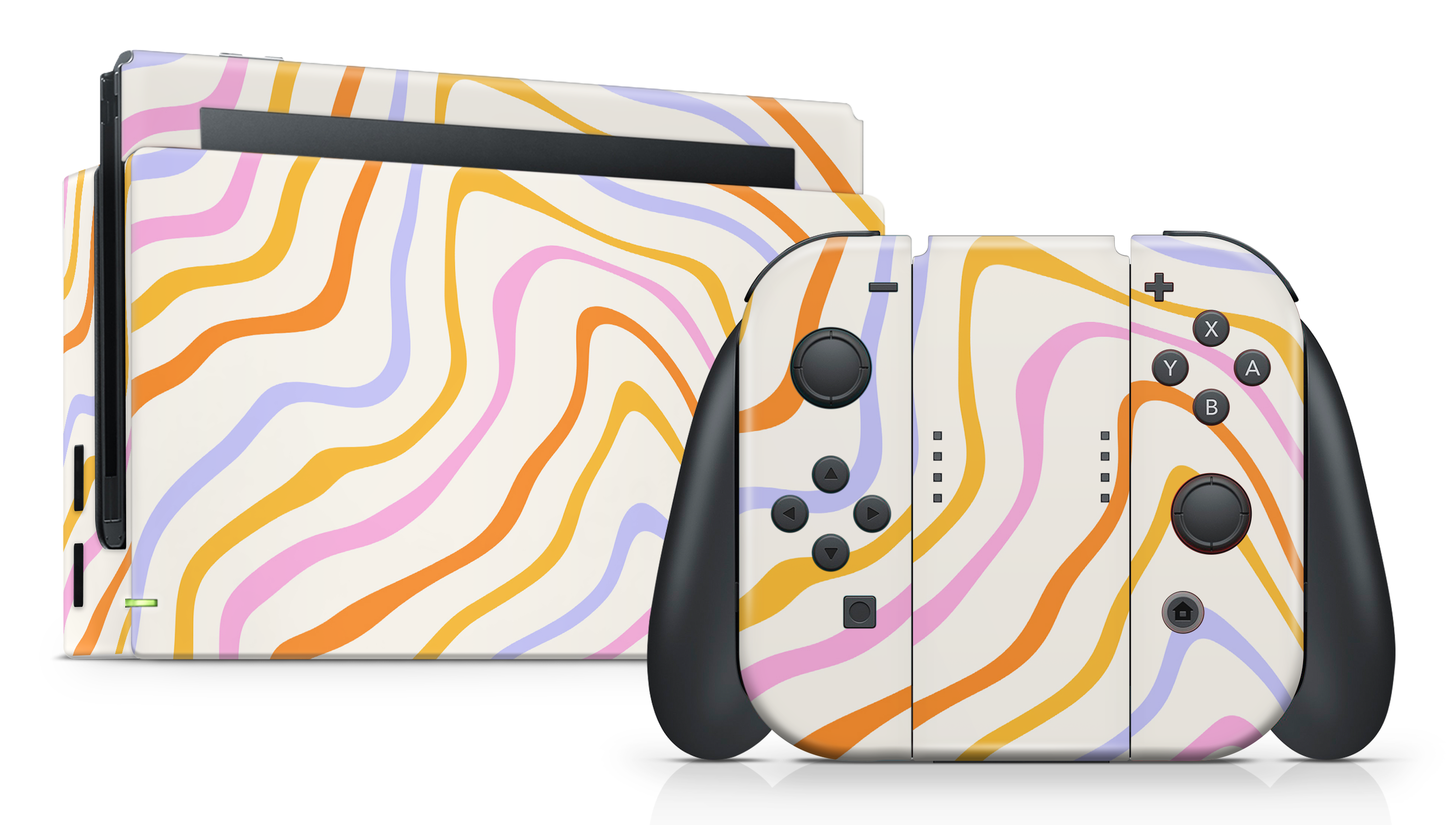 Nintendo Switch 2017 Skin Abstract Rainbow