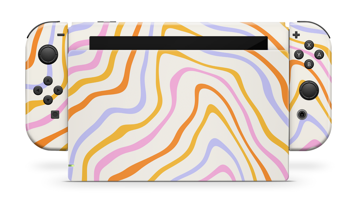 Nintendo Switch 2017 Skin Abstract Rainbow