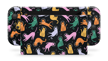 Nintendo Switch 2017 Skin Cats Space