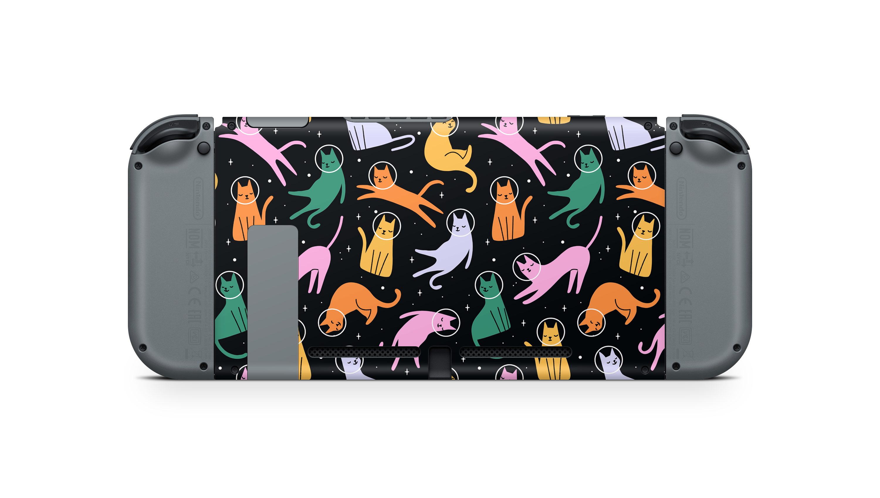Nintendo Switch 2017 Skin Cats Space