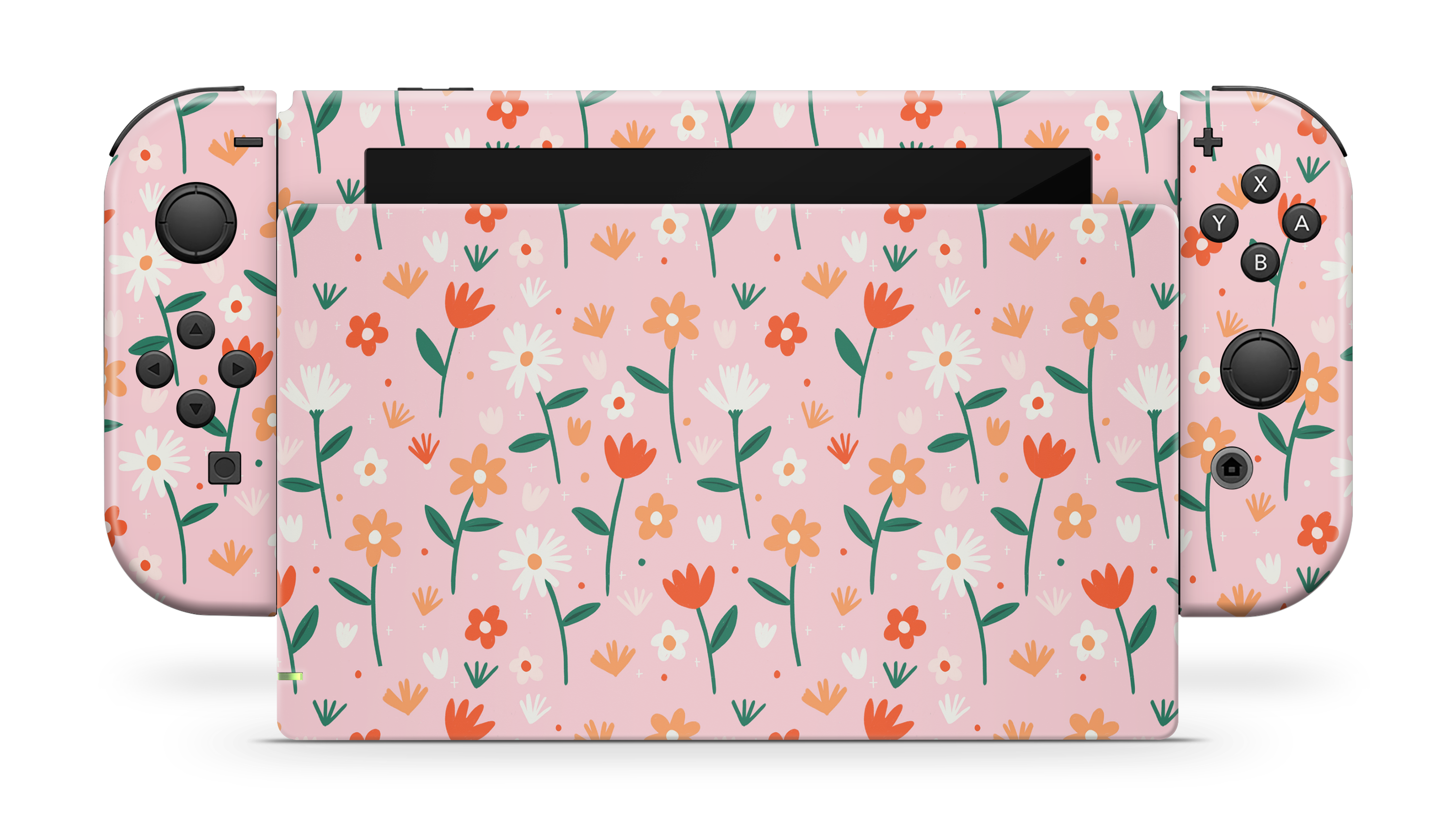 Nintendo Switch 2017 Skin Flowers In Summer