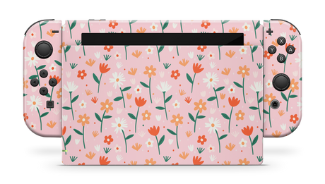 Nintendo Switch 2017 Skin Flowers In Summer