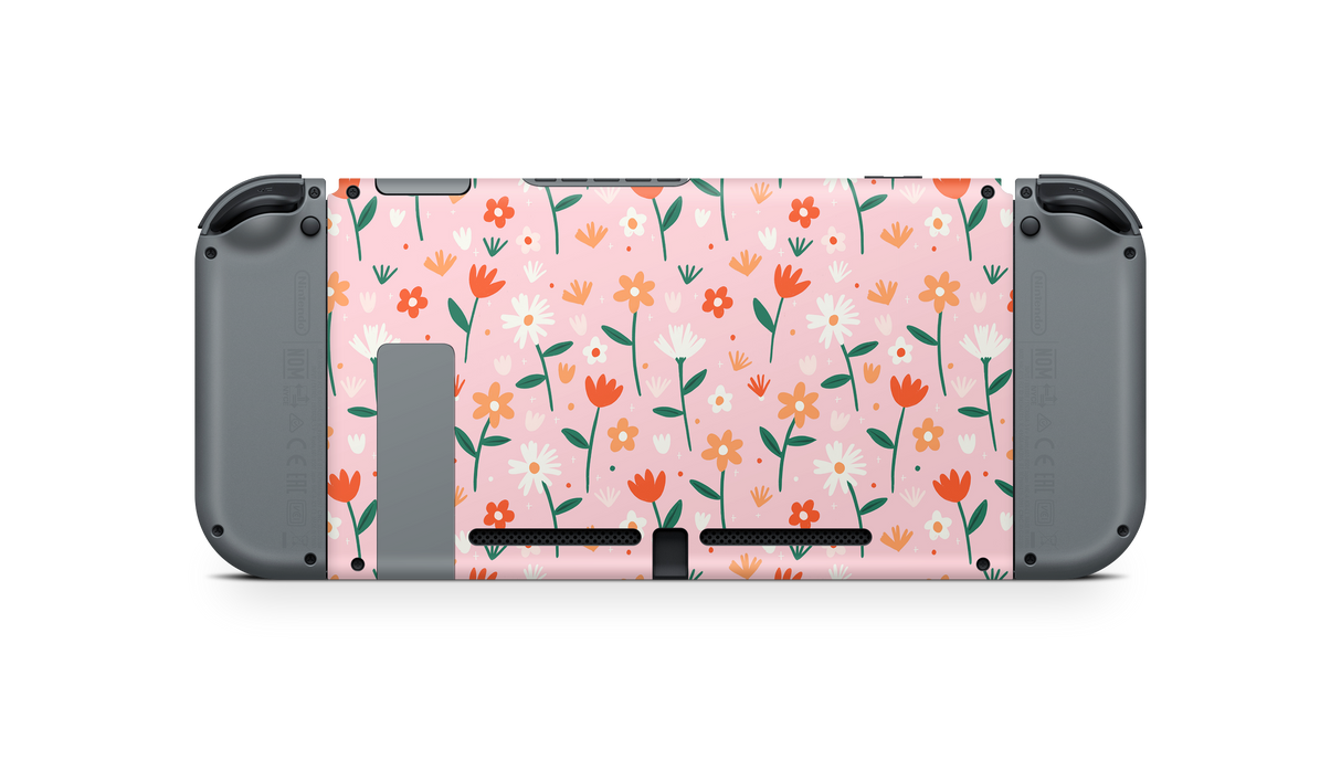 Nintendo Switch 2017 Skin Flowers In Summer