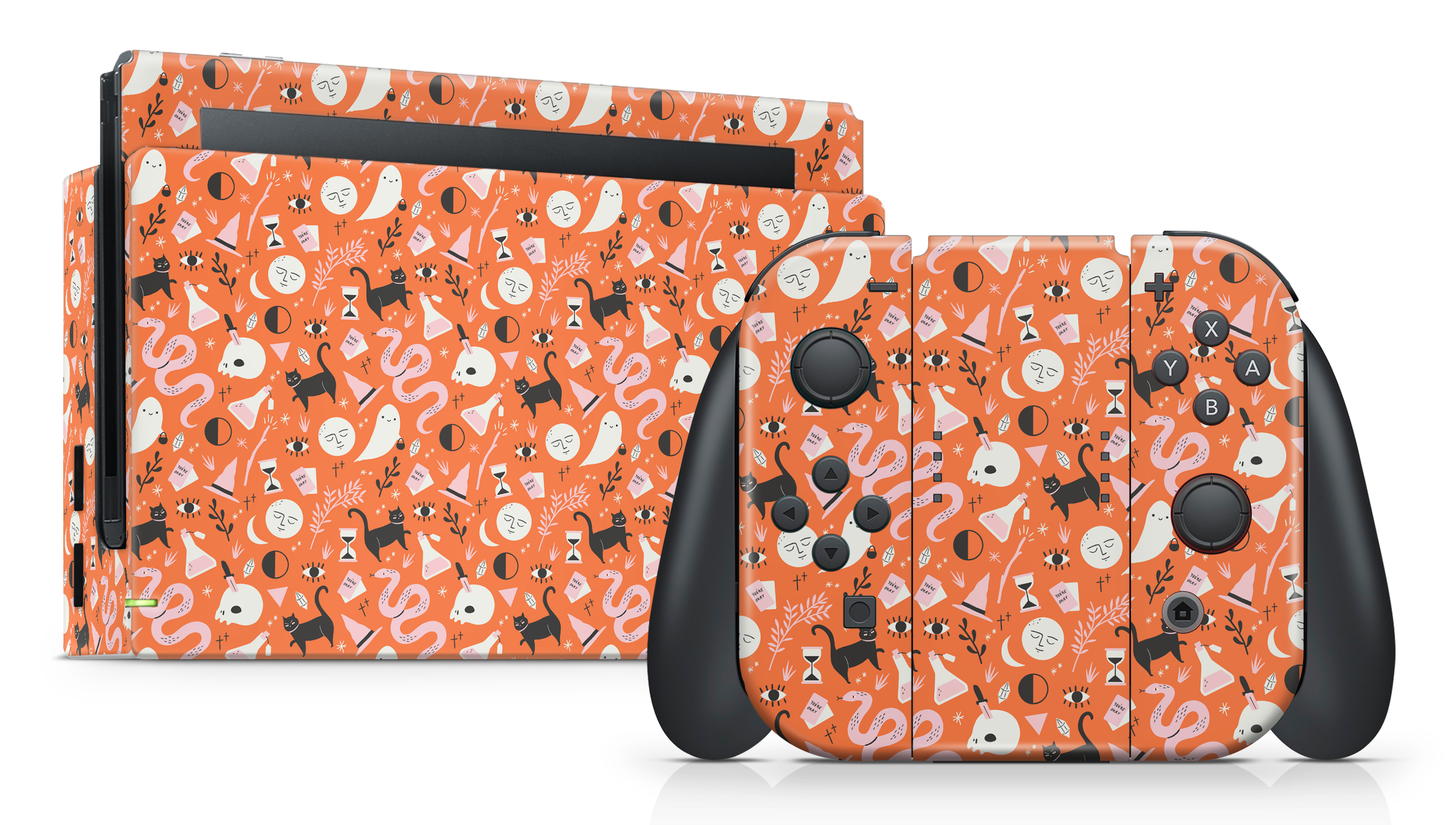 Nintendo Switch 2017 Skin Halloween Pattern