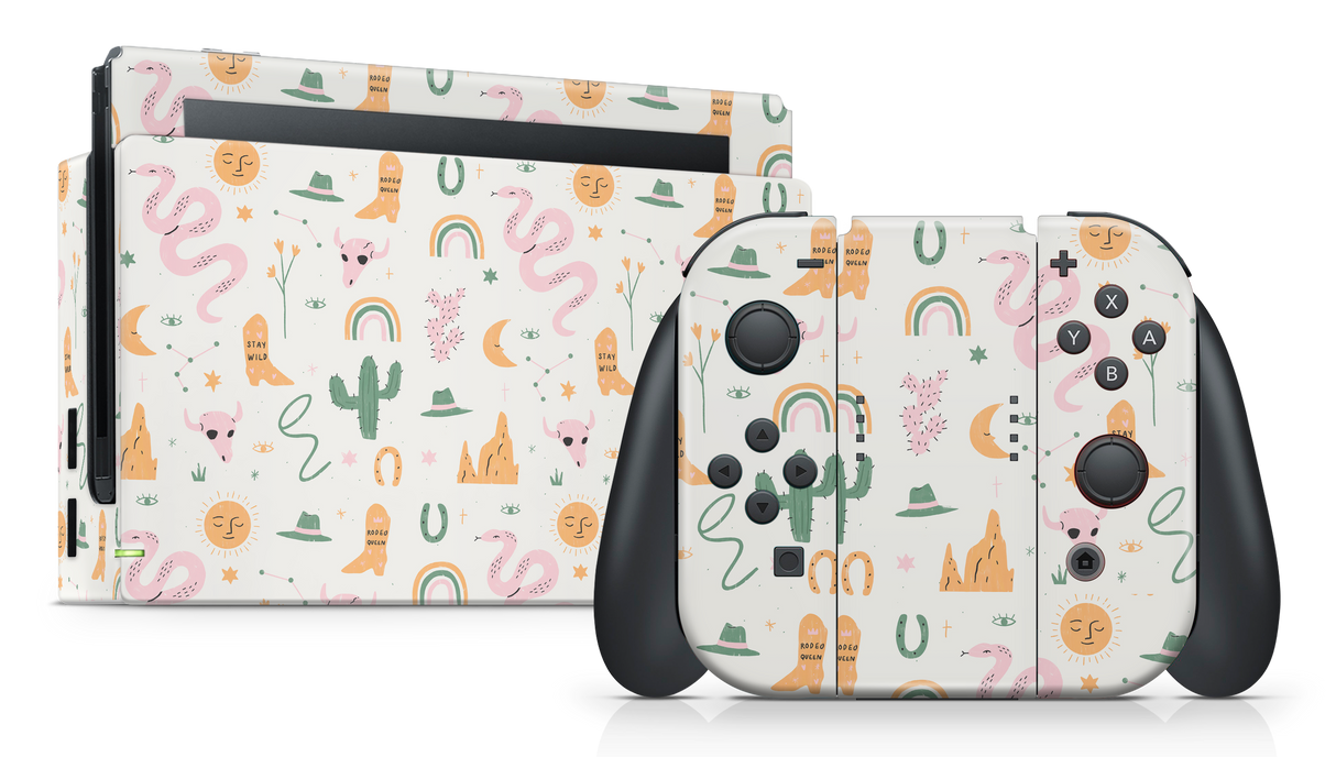 Nintendo Switch 2017 Skin Wildwest Pattern