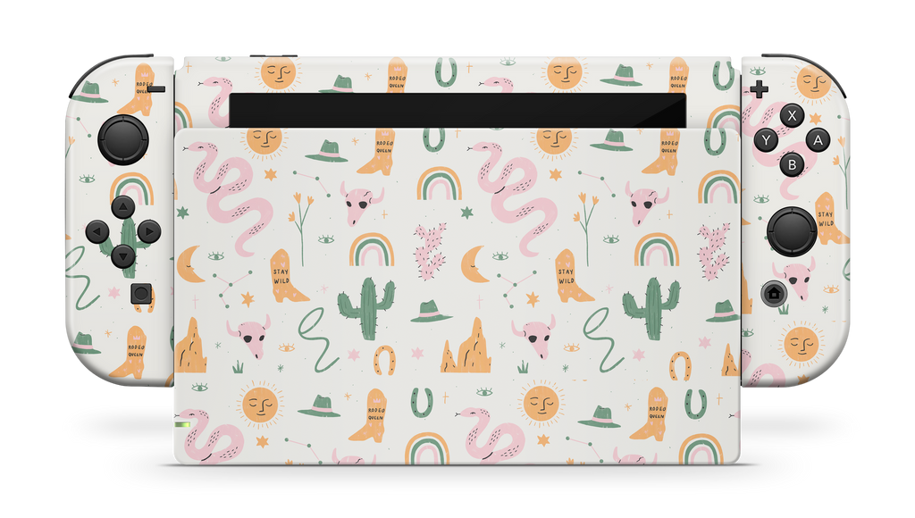 Nintendo Switch 2017 Skin Wildwest Pattern