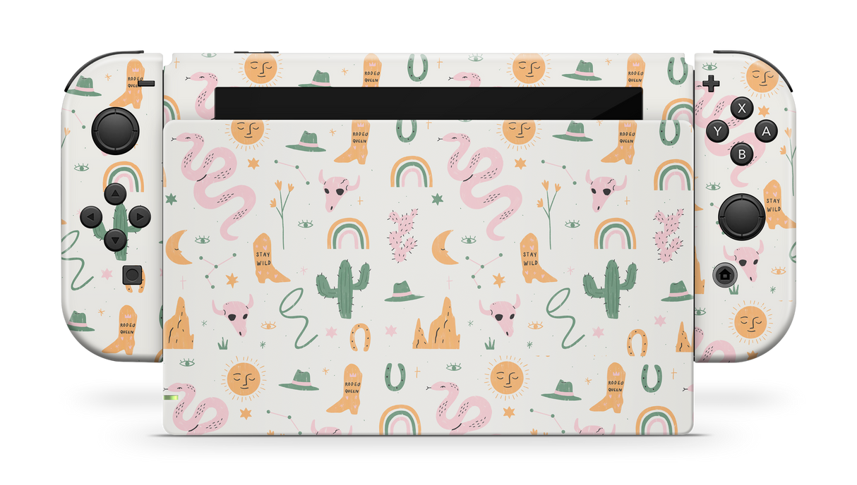 Nintendo Switch 2017 Skin Wildwest Pattern