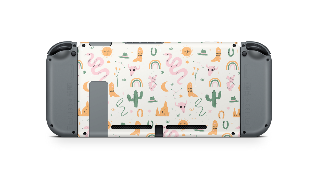 Nintendo Switch 2017 Skin Wildwest Pattern