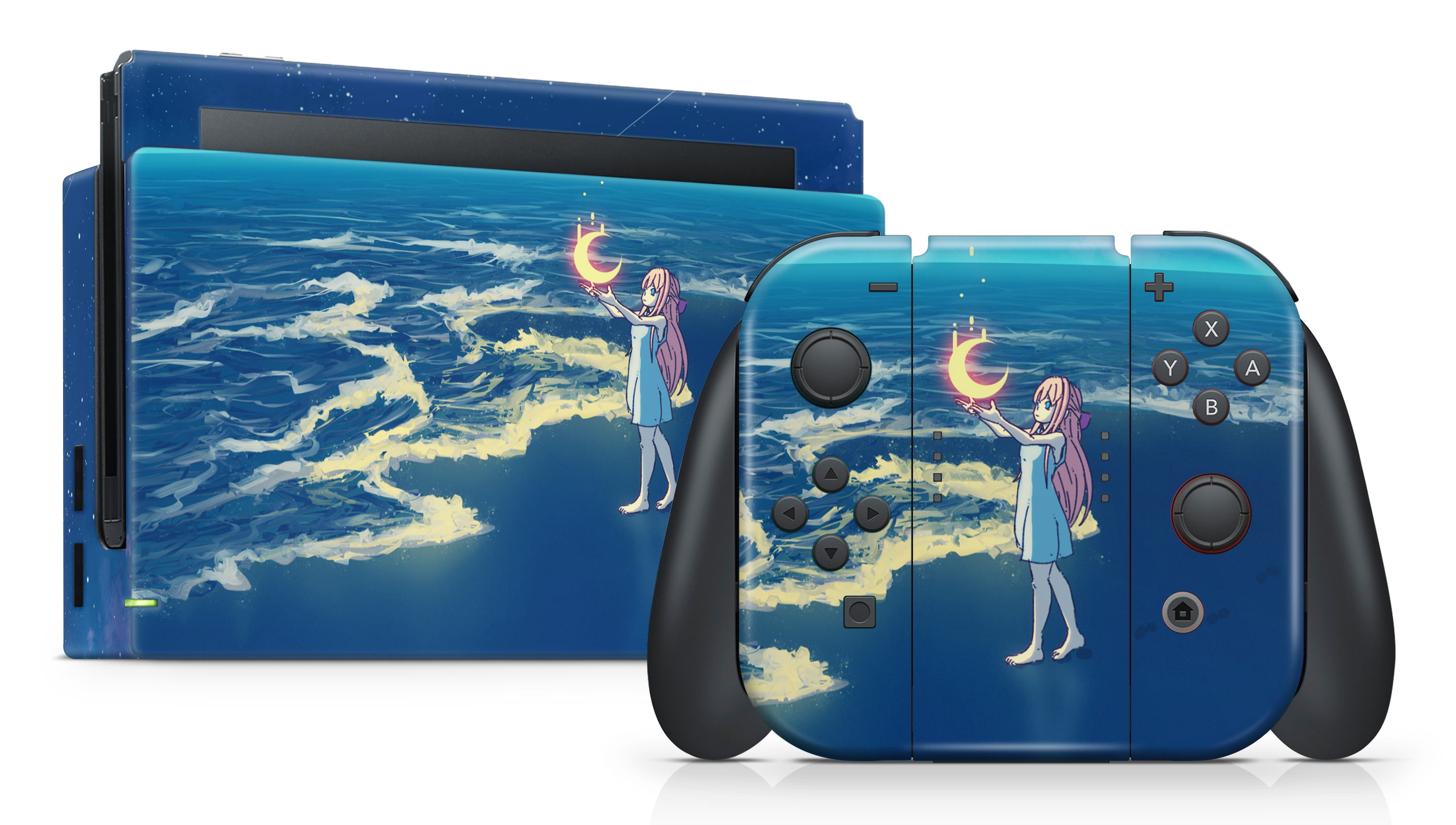 Nintendo Switch 2017 Skin Catching the moon