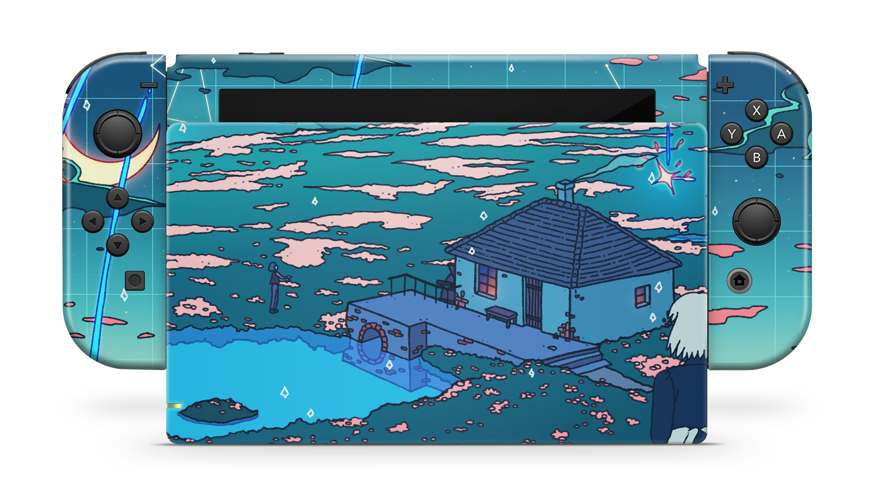 Nintendo Switch 2017 Skin Crystal Shower