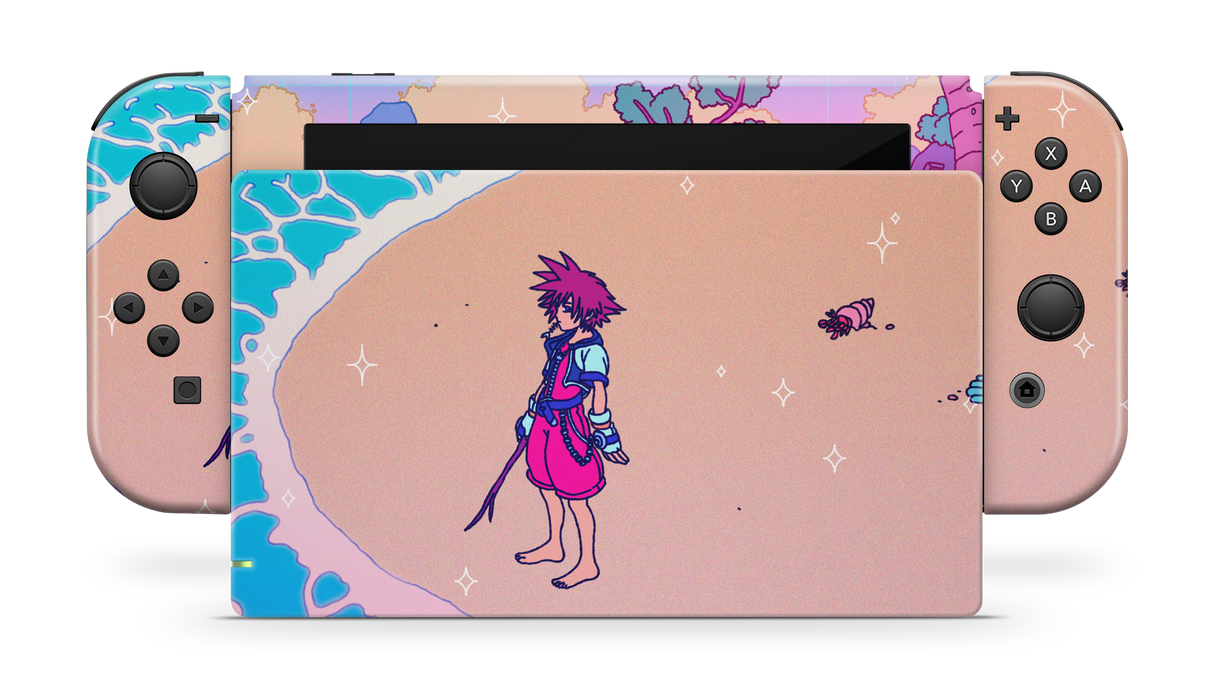 Nintendo Switch 2017 Skin KH Waves