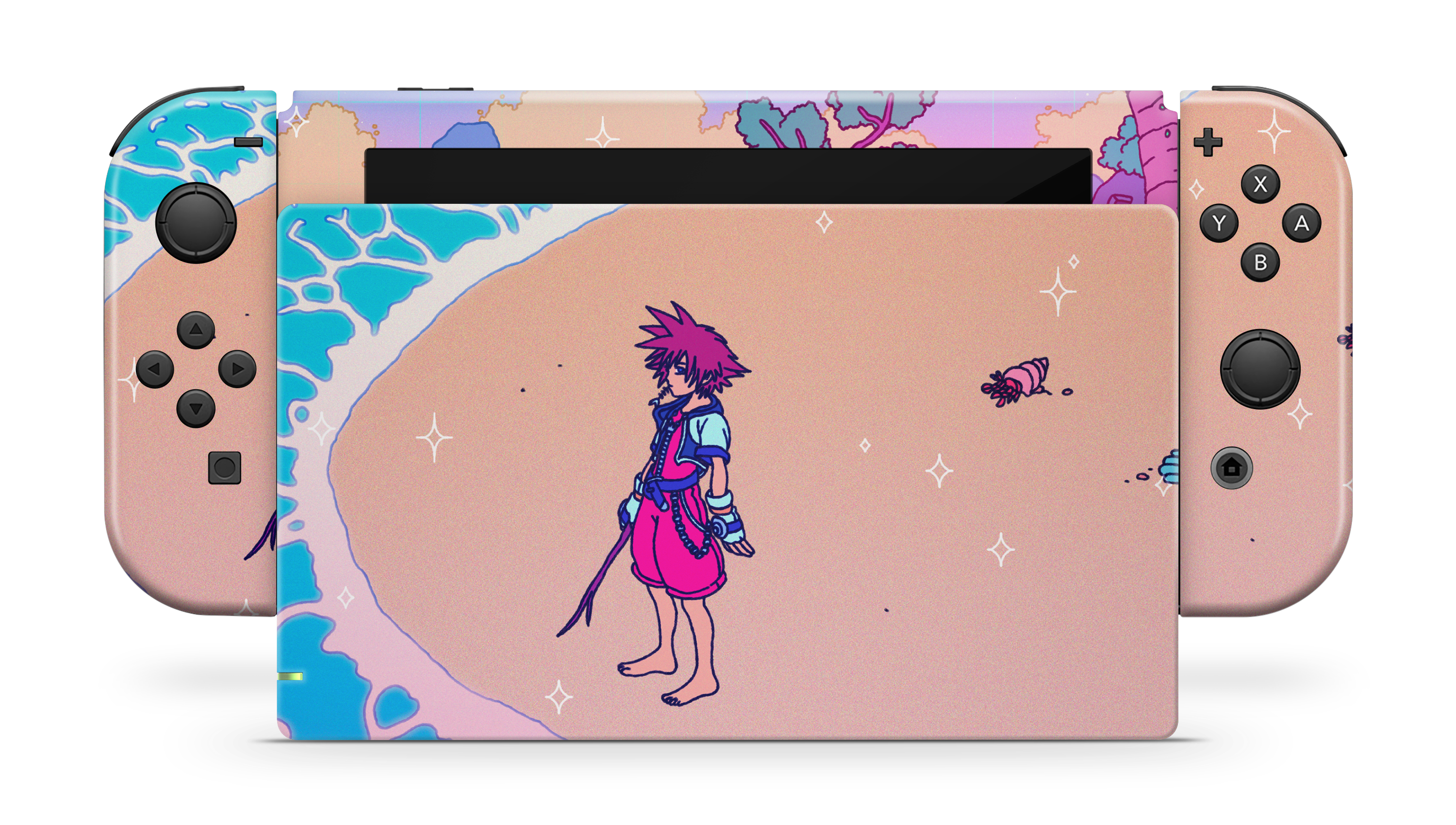 Nintendo Switch 2017 Skin KH Waves