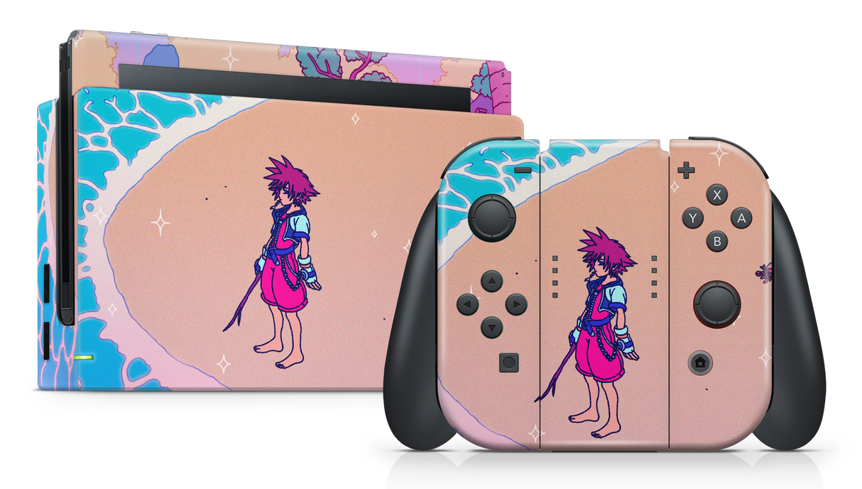 Nintendo Switch 2017 Skin KH Waves