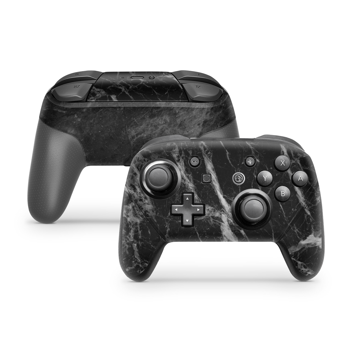 Nintendo Switch Controller Skin Black Marble