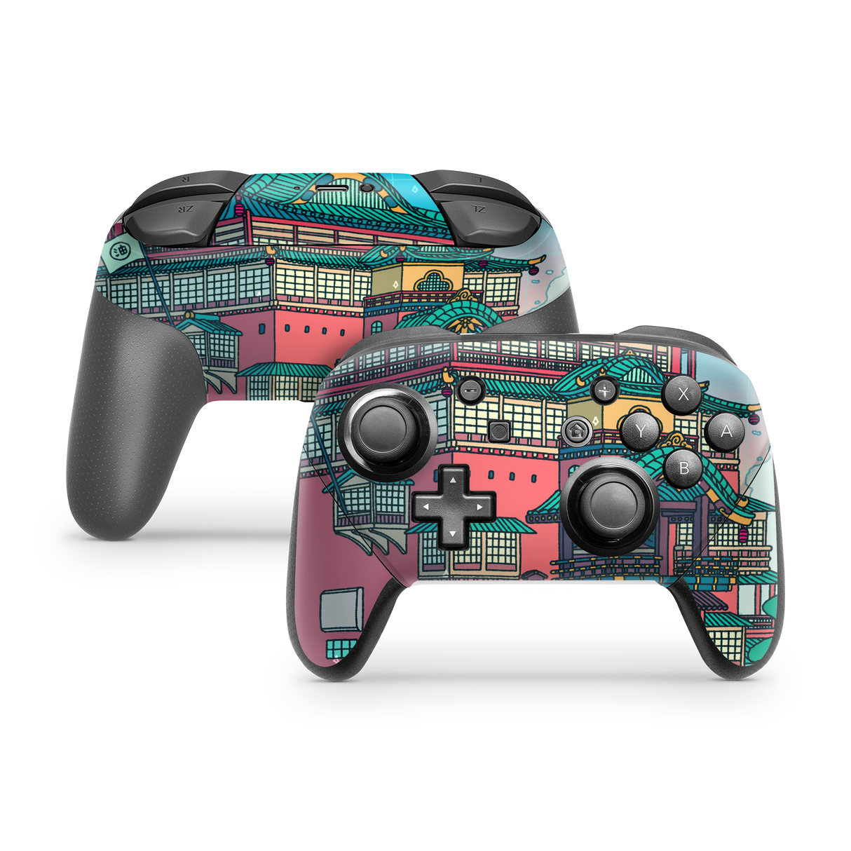 Nintendo Switch Controller Skin Bathhouse Day