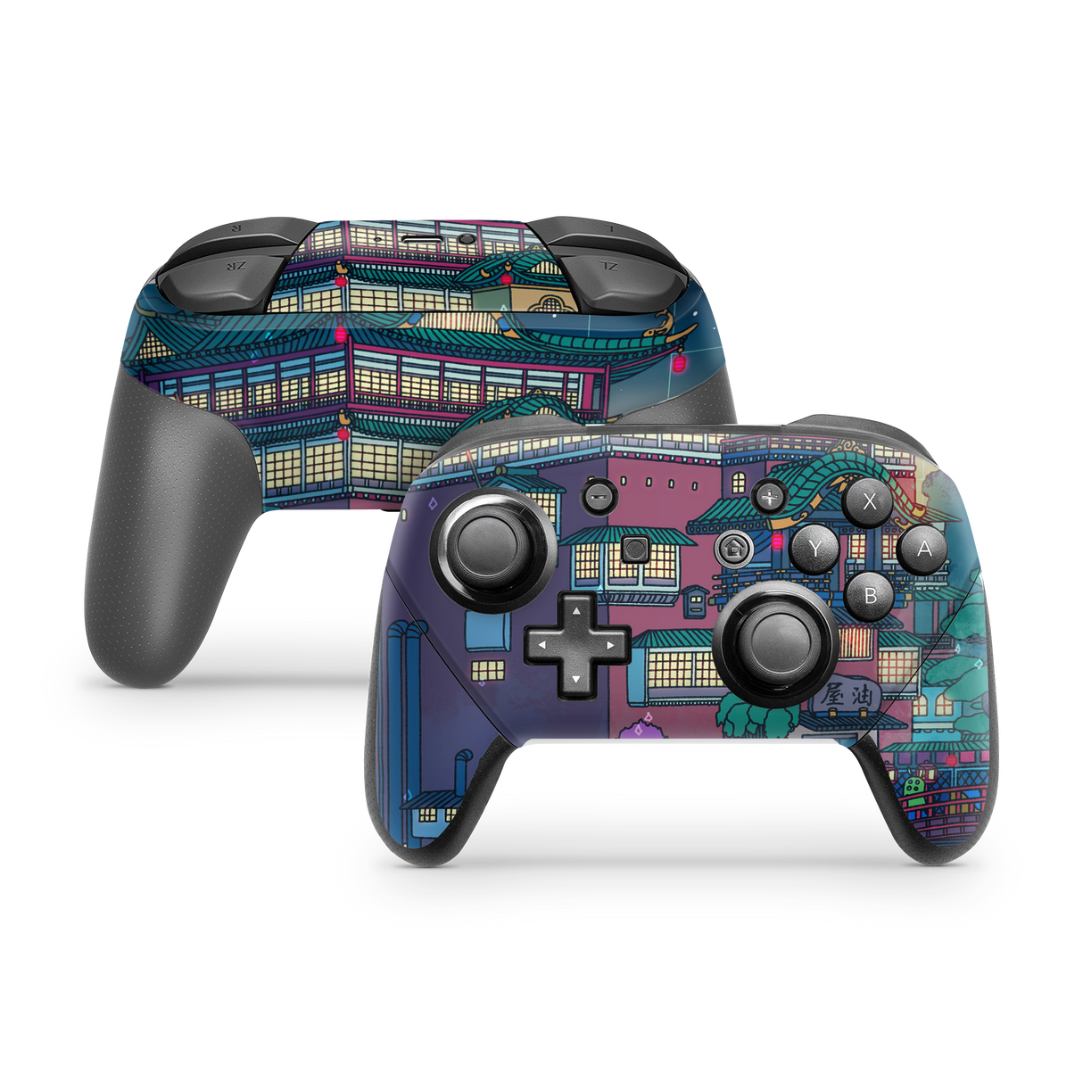 Nintendo Switch Controller Skin Bathhouse Night